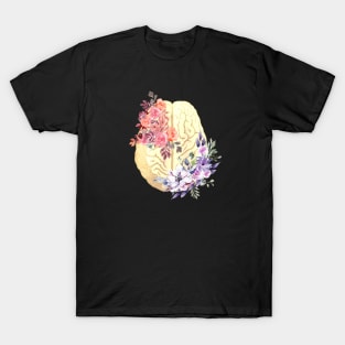 Floral Brain Anatomy T-Shirt